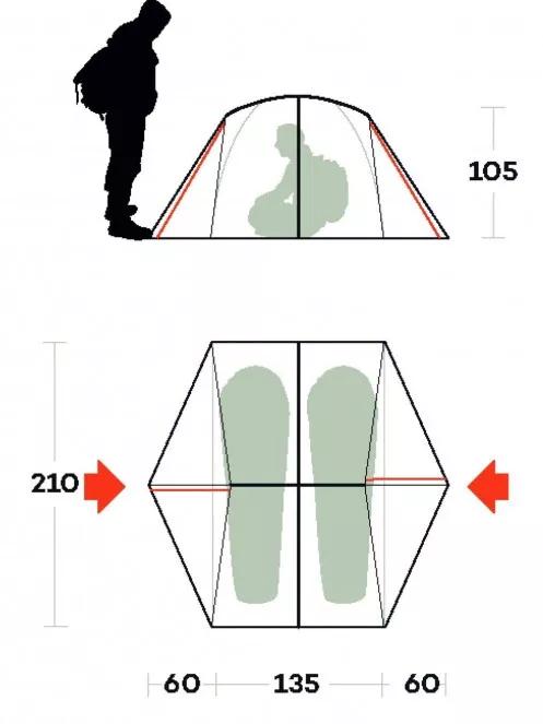 Ferrino Tent Grit 2 Fr sátor zöld színben 7
