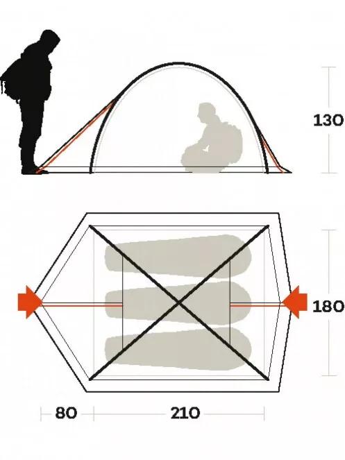 Ferrino Tent Kalahari 3 sátor zöld színben 5