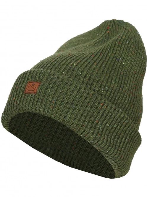 Fundango Owen Beanie kötött sapka oliva színben 2