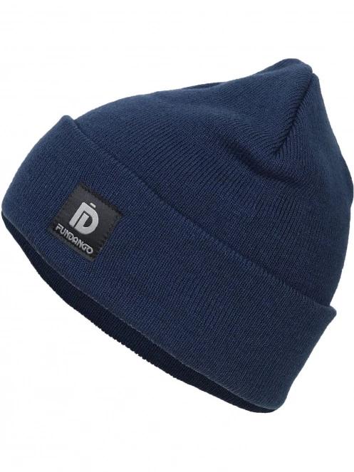 Fundango Nahu Beanie kötött sapka kék színben 2