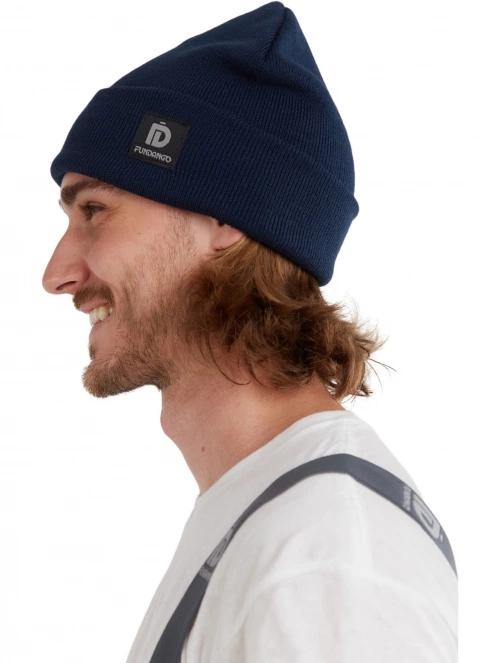 Fundango Nahu Beanie kötött sapka kék színben 4