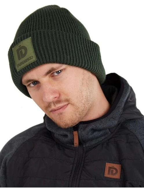 Fundango Elion Beanie kötött sapka oliva színben 3