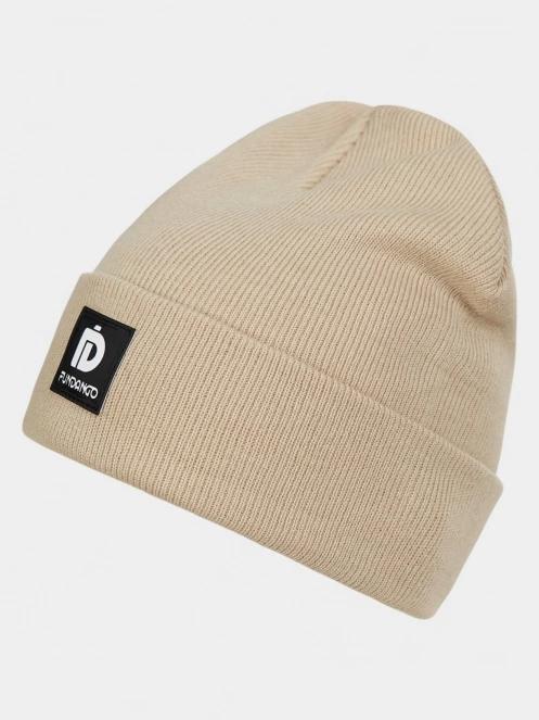 Fundango Kingdom Beanie kötött sapka homok színben 2