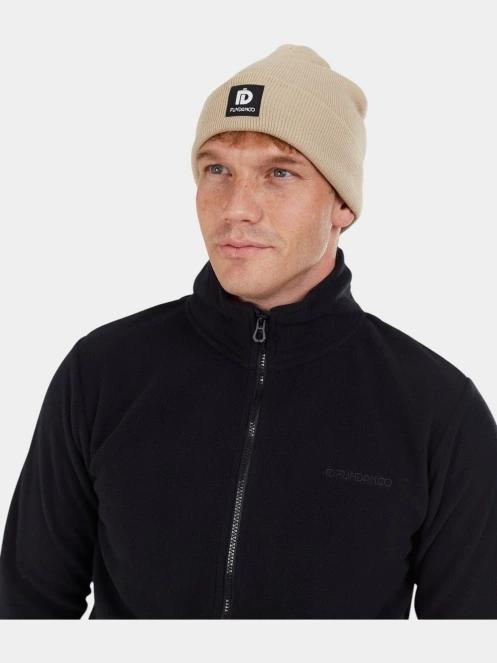 Fundango Kingdom Beanie kötött sapka homok színben 4