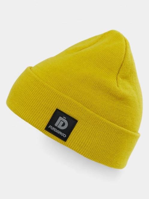 Fundango Nahu Beanie kötött sapka sárga színben 3
