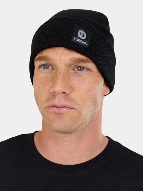 Fundango Nahu Beanie kötött sapka fekete színben 5