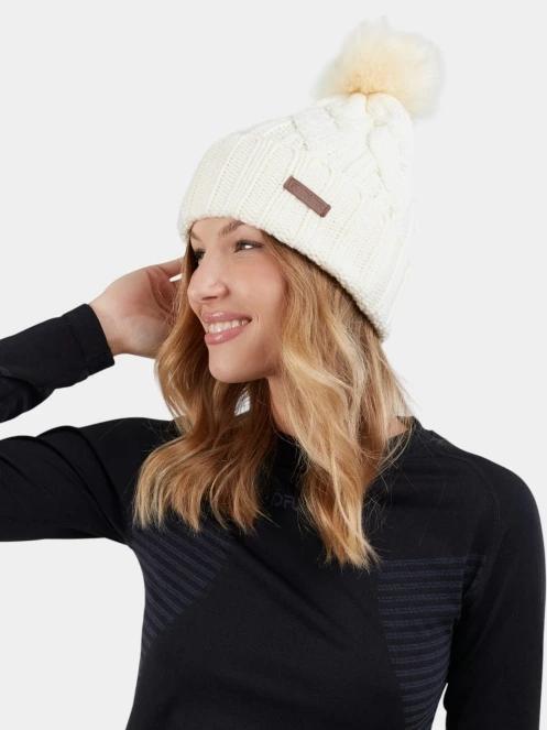 Fundango Renna Beanie női bojtos sapka fehér színben 3