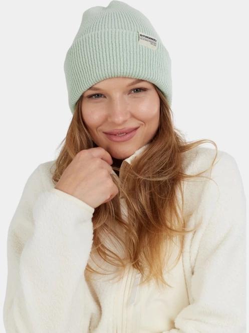 Fundango Tara Beanie kötött sapka zöld színben 3