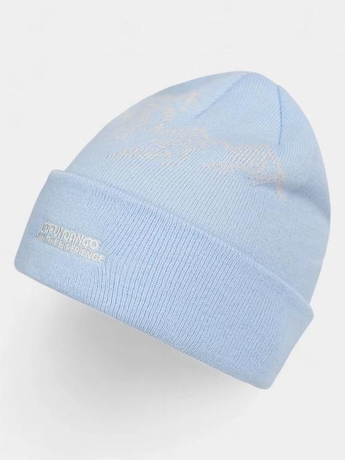 Fundango Hill Beanie kötött sapka kék színben 2