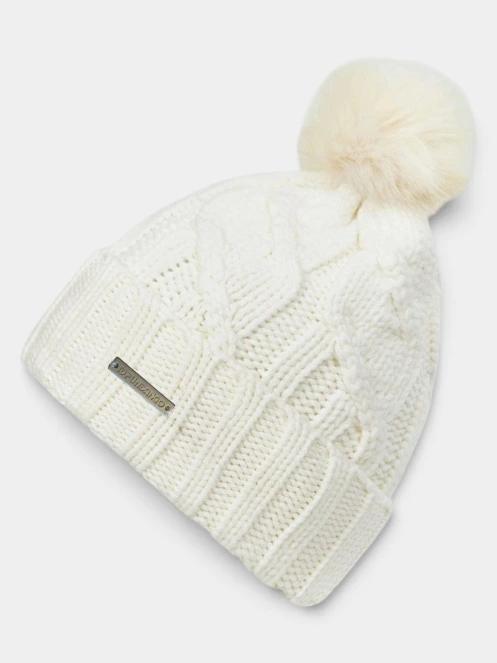 Fundango Renna II Beanie női kötött sapka fehér színben 2