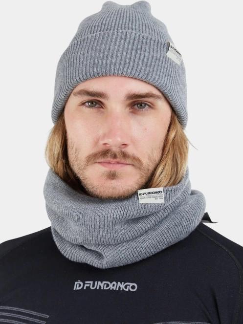 Fundango Tara Neckwarmer férfi csősál szürke színben 4