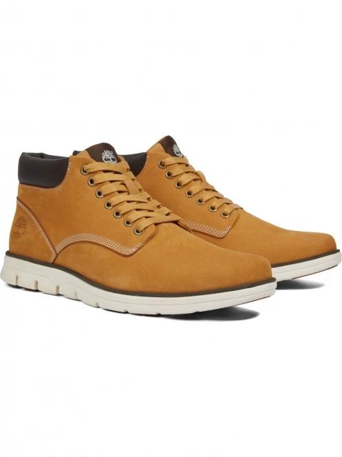Timberland Bradstreet Chukka Leather férfi magasszárú cipő barna színben 4