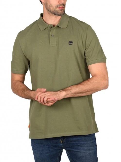 Timberland Basic Polo férfi galléros póló oliva színben 2