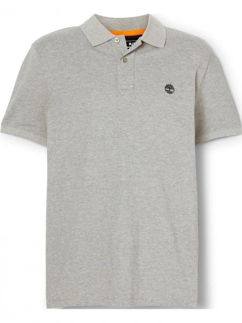 Timberland Pique Short Sleeve Polo férfi galléros póló szürke színben 6