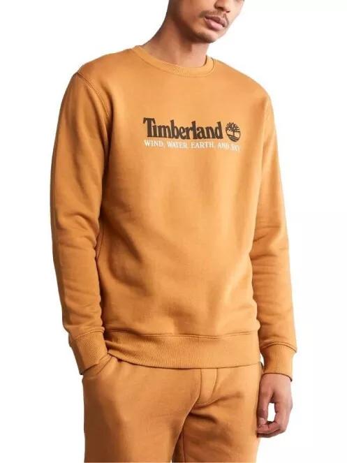 Timberland WWES Crew Neck Sweatshirt (Regular BB) férfi pulóver barna színben 2