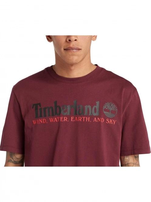 Timberland Wwes Ss Front Graphic Tee férfi rövid ujjú póló lila színben 5
