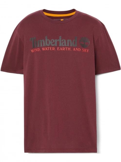 Timberland Wwes Ss Front Graphic Tee férfi rövid ujjú póló lila színben 6