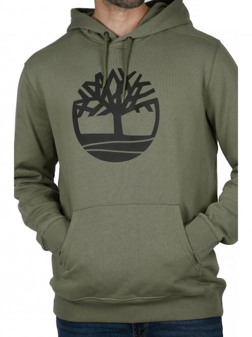 Timberland Core Logo P/O Hood BB férfi kapucnis pulóver zöld színben 5