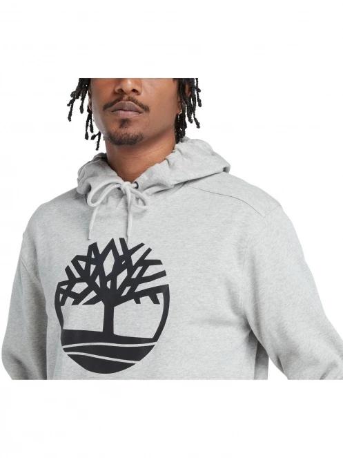 Timberland Tree Logo Hoodie férfi kapucnis pulóver szürke színben 6