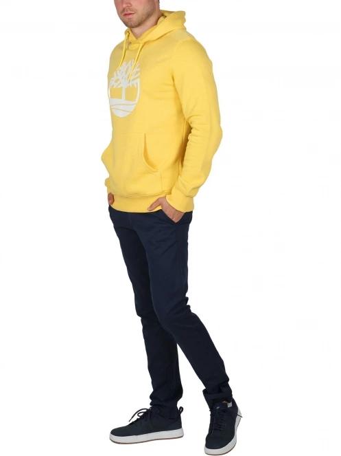 Timberland Tree Logo Hoodie férfi kapucnis pulóver sárga színben 5