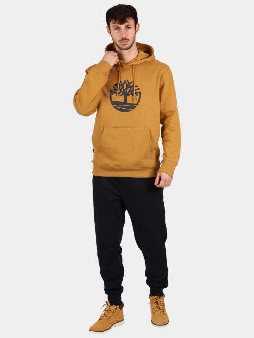 Timberland Tree Logo Hoodie férfi kapucnis pulóver barna színben 5