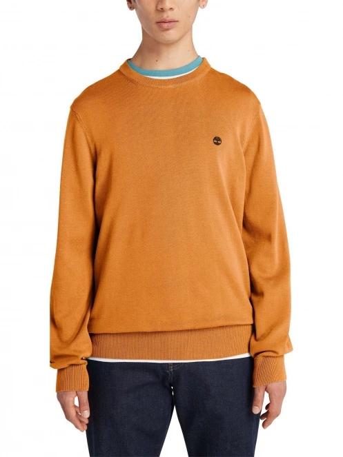 Timberland Cotton Yd Sweater férfi pulóver barna színben 2