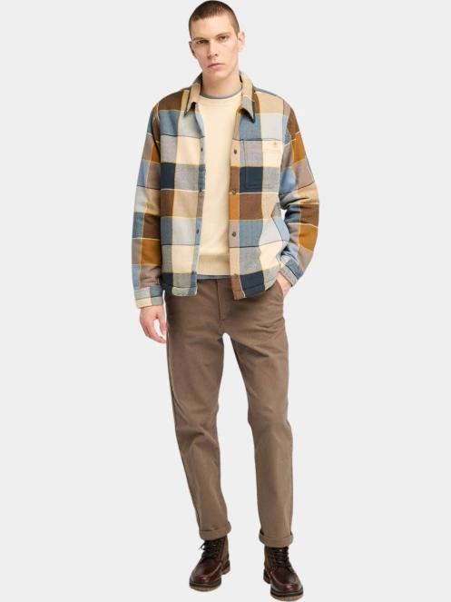 Timberland Cotton Yd Sweater férfi pulóver homok színben 4