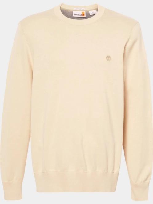 Timberland Cotton Yd Sweater férfi pulóver homok színben 6