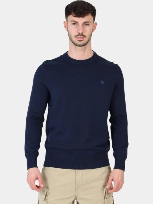 Timberland Cotton YD Sweater férfi pulóver sötétkék színben 2