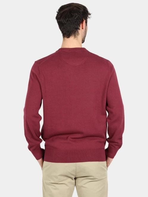 Timberland Cotton Yd Sweater férfi pulóver bordó színben 4