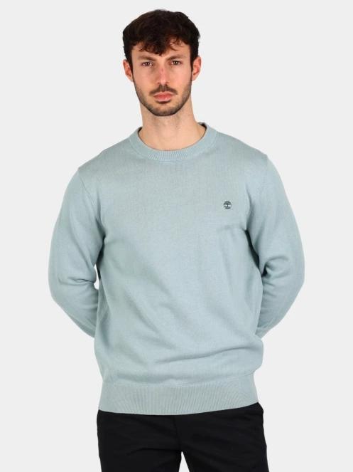 Timberland Cotton Yd Sweater férfi pulóver kék színben 2