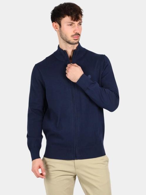 Timberland Cotton Yd Sweater férfi pulóver sötétkék színben 2