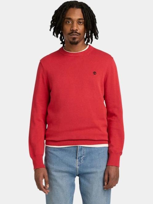 Timberland Cotton YD Sweater férfi pulóver piros színben 2