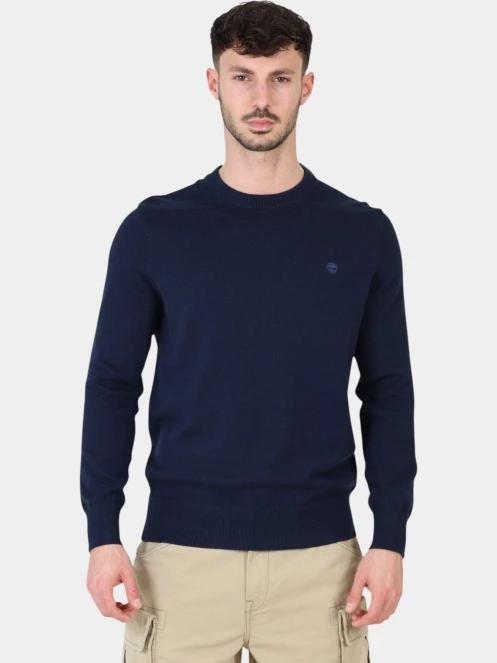 Timberland Cotton YD Sweater férfi pulóver sötétkék színben 2