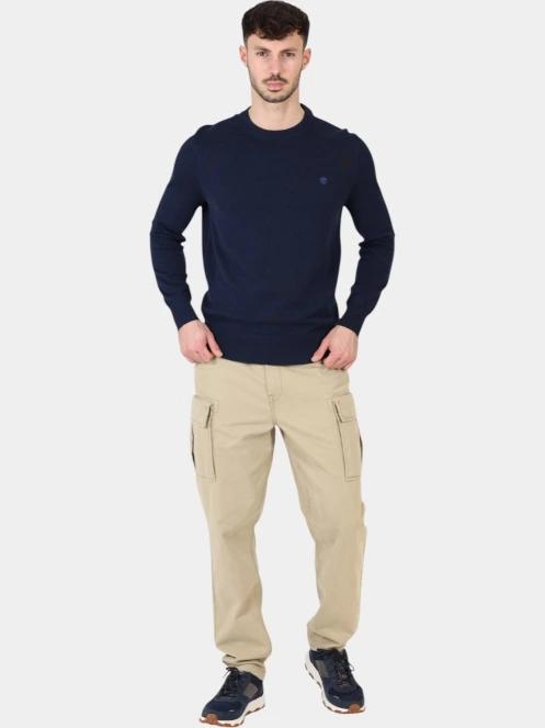 Timberland Cotton YD Sweater férfi pulóver sötétkék színben 6