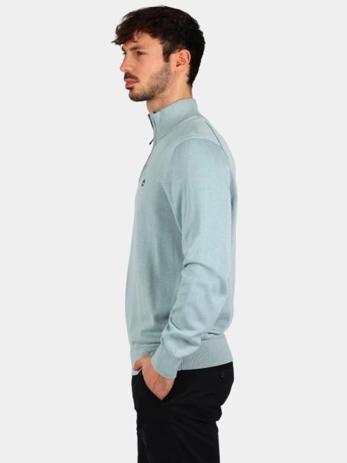 Timberland Cotton Yd 1/4 Zip Sweater férfi pulóver kék színben 3