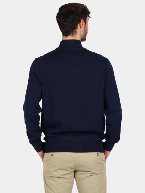 Timberland Cotton Yd 1/4 Zip Sweater férfi pulóver sötétkék színben 4