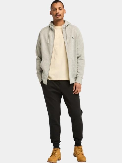 Timberland Brushed Back Full Zip Hoodie férfi kapucnis pulóver szürke színben 4