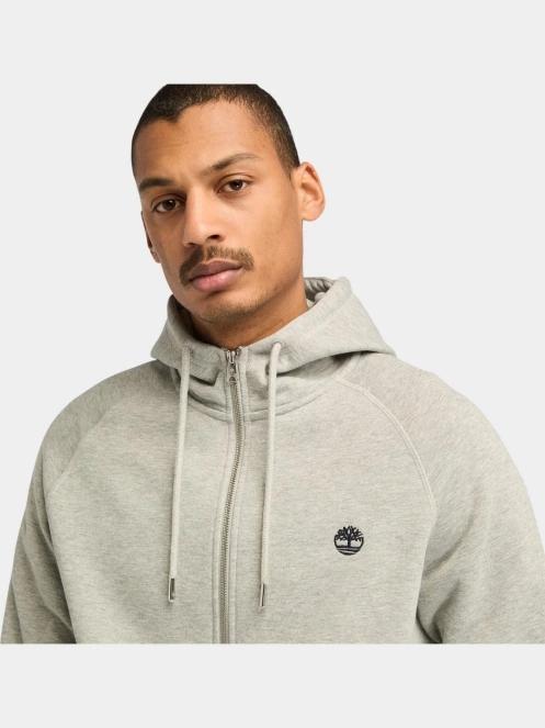 Timberland Brushed Back Full Zip Hoodie férfi kapucnis pulóver szürke színben 5