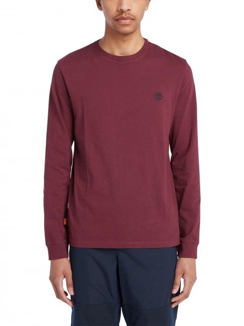 Timberland Long Sleeve Tee férfi hosszú ujjú póló lila színben 2