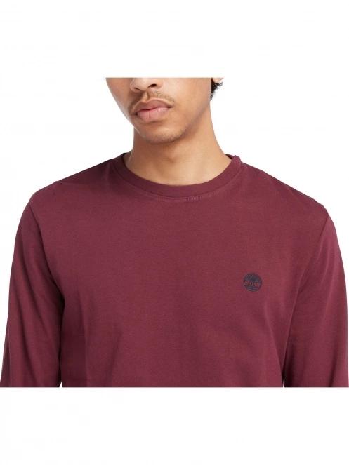 Timberland Long Sleeve Tee férfi hosszú ujjú póló lila színben 5