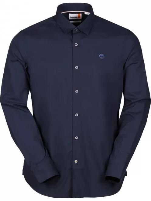 Timberland LS E-R Pop solid shirt férfi hosszú ujjú ing sötétkék színben 2