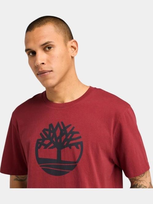 Timberland Tree Logo Short Sleeve Tee férfi rövid ujjú póló piros színben 5