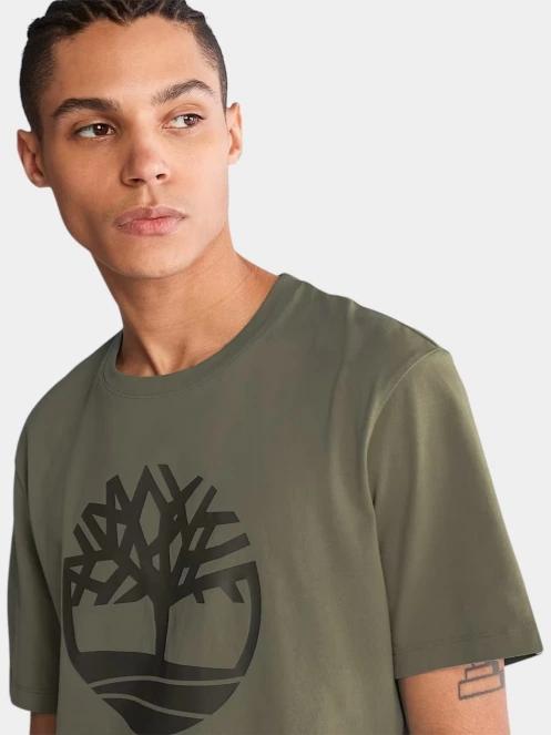 Timberland Tree Logo Short Sleeve Tee férfi rövid ujjú póló zöld színben 6