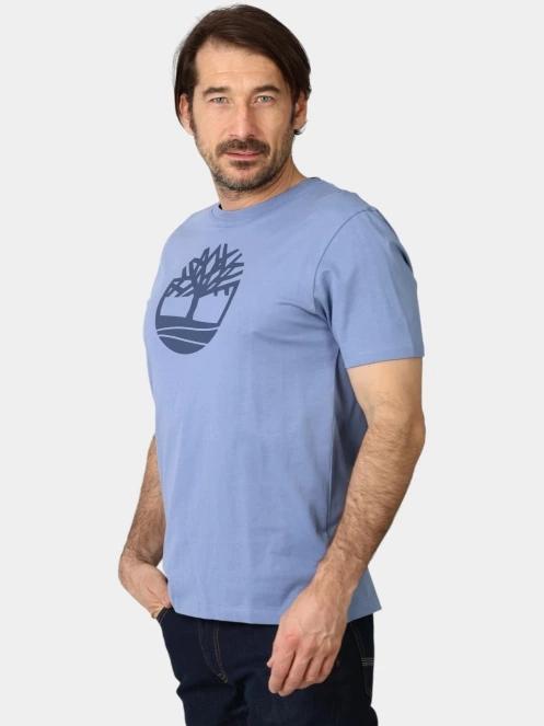 Timberland Tree Logo Short Sleeve Tee férfi rövid ujjú póló világoskék színben 3