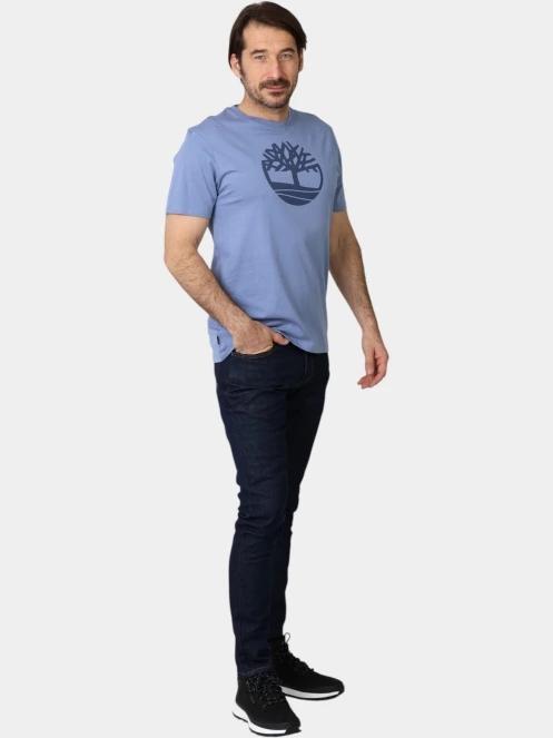Timberland Tree Logo Short Sleeve Tee férfi rövid ujjú póló világoskék színben 5