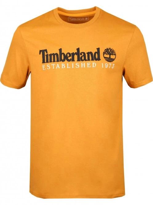 Timberland SS Outdoor Heritage Est.1973 Tee (Regular) férfi rövid ujjú póló barna színben 2