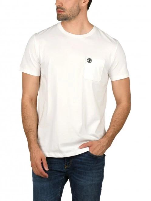 Timberland SS Dun-Riv Pocket T férfi rövid ujjú póló fehér színben 2