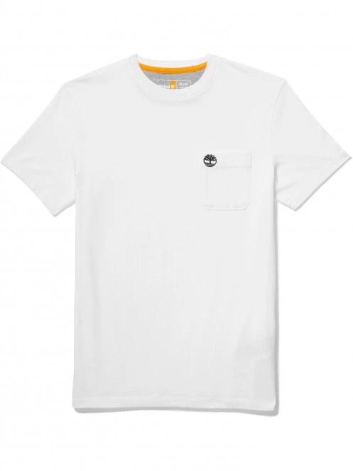 Timberland SS Dun-Riv Pocket T férfi rövid ujjú póló fehér színben 6