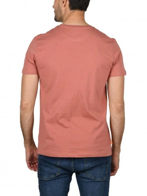 Timberland SS Dun-Riv Pocket T férfi rövid ujjú póló rózsaszín színben 4